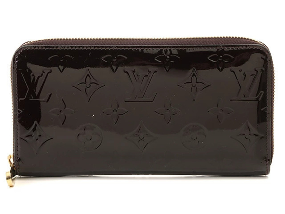 LOUIS VUITTON Zippy Wallet Long Monogram Vernis Amarante Purple